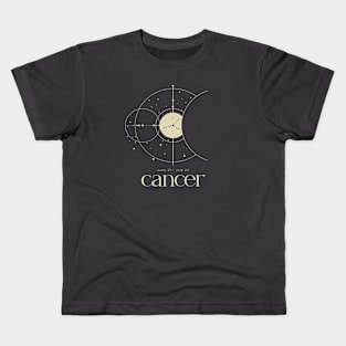 Minimalist Cancer Zodiac Design Star Constellation Kids T-Shirt